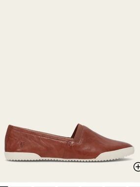 FRYE Melanie Leather Slip-On Flat Shoes Brown Cognac Women’s Size 9